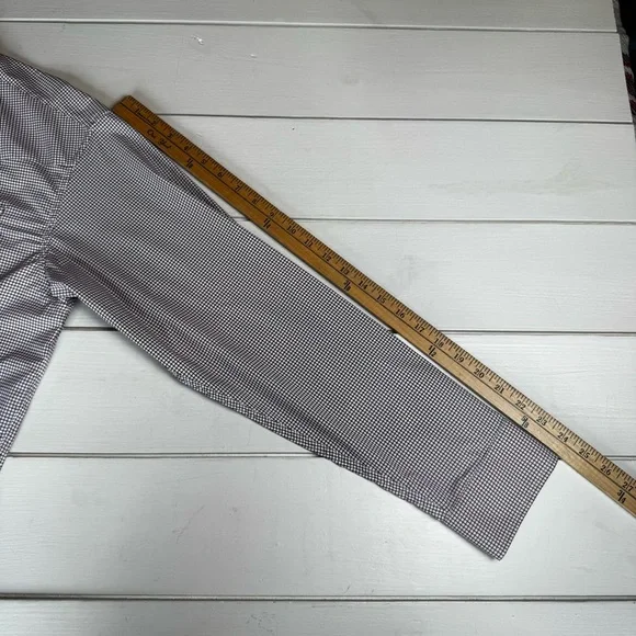 PONCHO Men's Long-Sleeve Pearl Snap Shirt in Maroon Microcheck - Picture 9 of 12